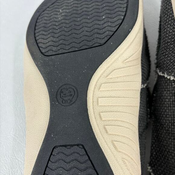 Gecko Man Loafers Women's Size 10.5 Gray Woven Canvas Slip On Arch Support - Picture 11 of 11